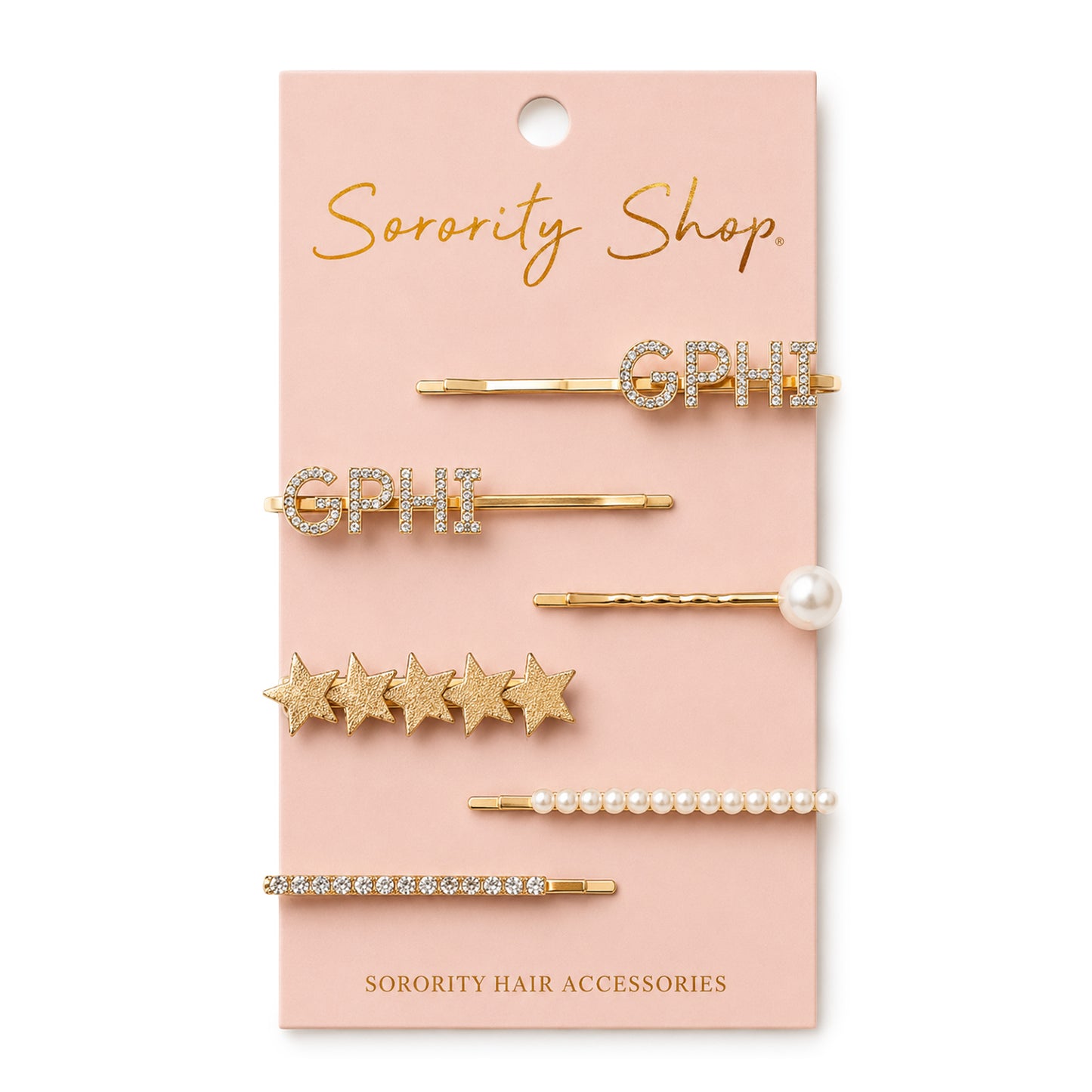 Gamma Phi Beta Sorority Hair Clips