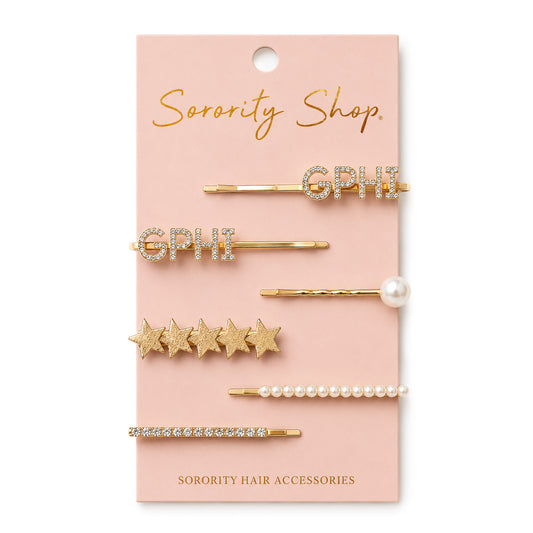 Gamma Phi Beta Sorority Hair Clips