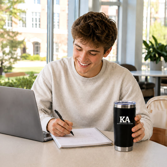 Kappa Alpha 20 oz. Insulated Tumbler with Greek Letters
