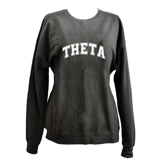 Kappa Alpha Theta Sweatshirt- Crewneck Varsity Letters Design