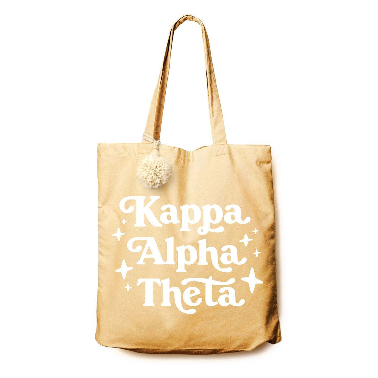 Kappa Alpha Theta Retro Pom Pom Tote Bag