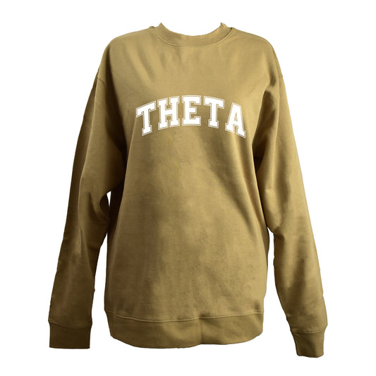 Kappa Alpha Theta Sweatshirt- Crewneck Varsity Letters Design