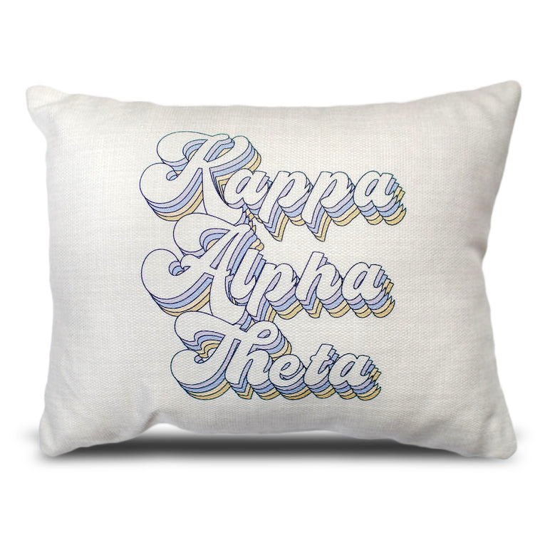 Kappa Alpha Theta Retro Throw Pillow