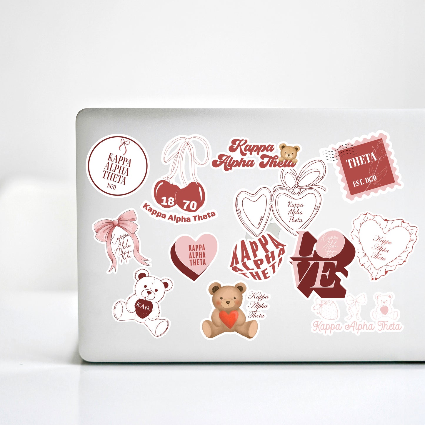 Kappa Alpha Theta Sticker Sheet- Teddy Bears and Sisterhood Love Theme