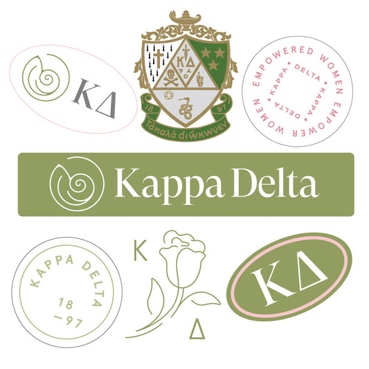 Kappa Delta Sorority Sticker Sheet- Brand Focus