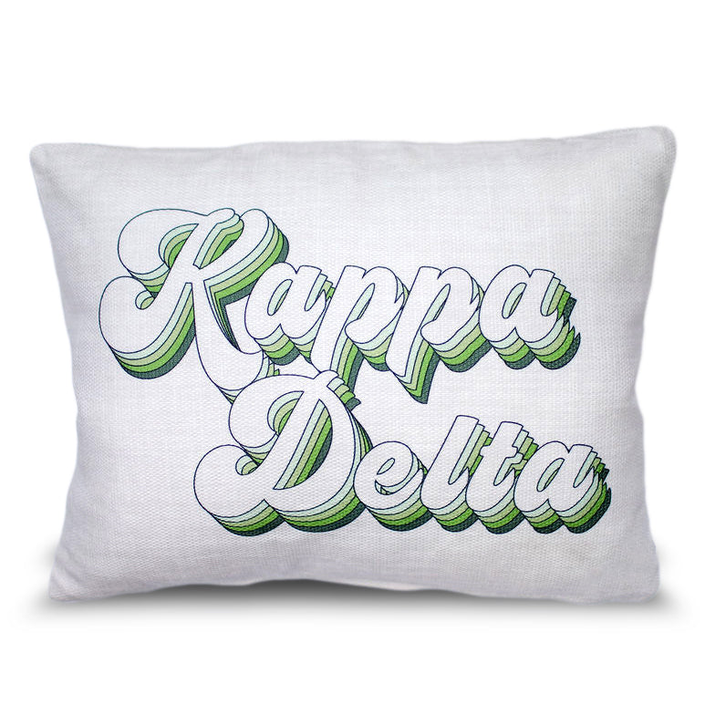 Kappa Delta Retro Throw Pillow