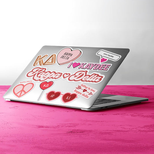 Kappa Delta- Sticker Sheet- Love Theme