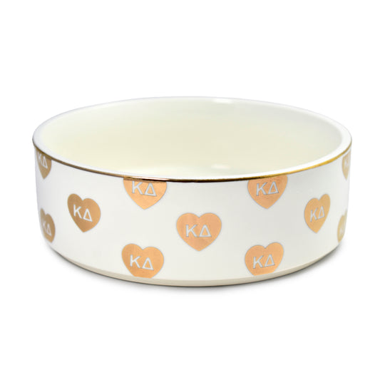 Kappa Delta Pet Bowl- 6" Ceramic Bowl For Dogs and Cats