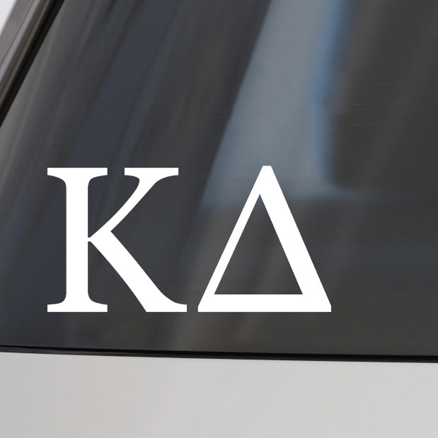 Kappa Delta Car Decal Sticker- Greek Letters Design