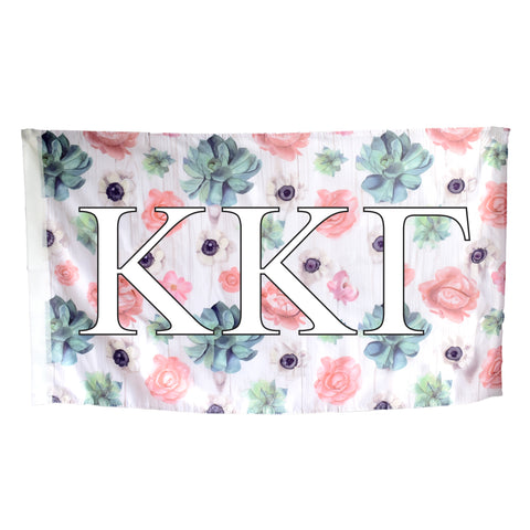 Kappa Kappa Gamma Succulent Flag