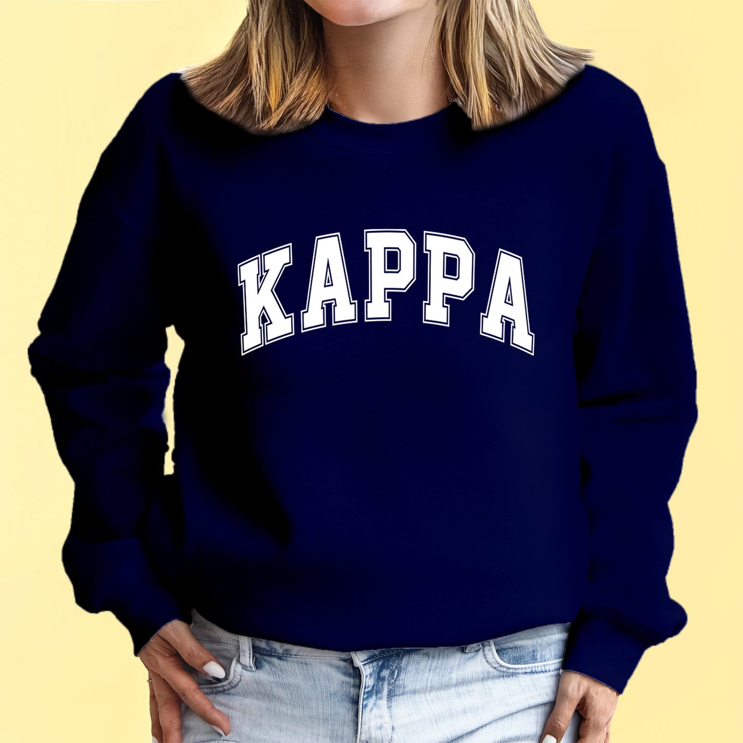Alpha Delta Pi Sweatshirt- Crewneck Varsity Letters Design