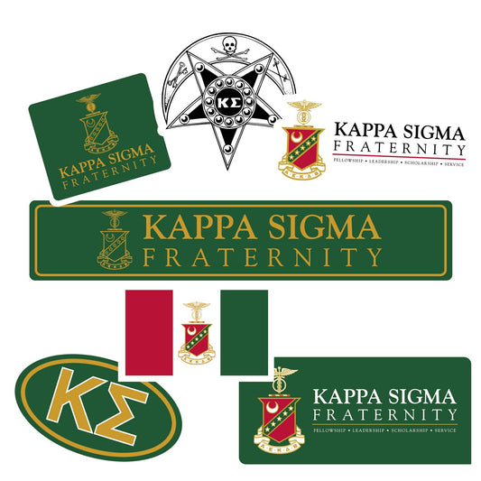 Kappa Sigma Fraternity Sticker Sheet- Brand Focus