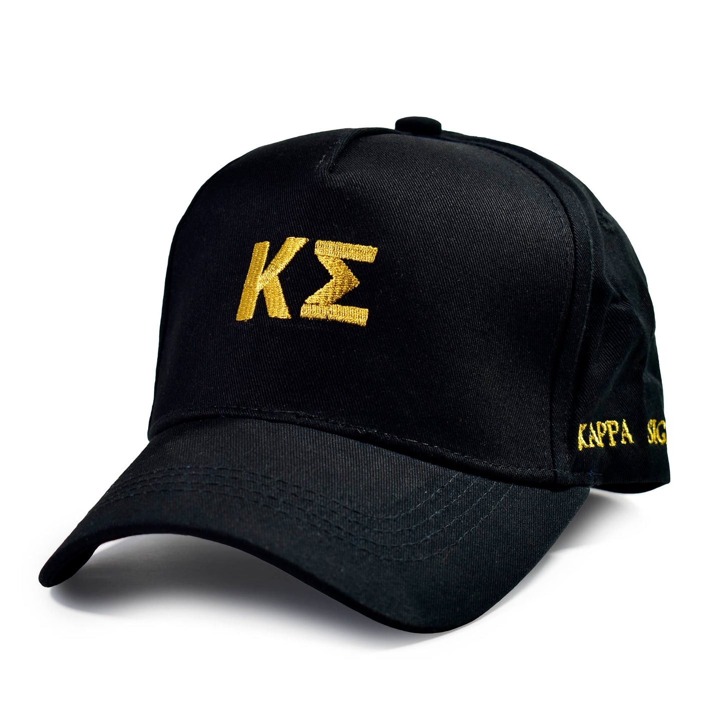 Kappa Sigma Fraternity Baseball Cap- Brushed Cotton 5-Panel Black Hat
