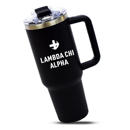 Lambda Chi Alpha Fraternity 40oz Stainless Steel Tumbler with Handle