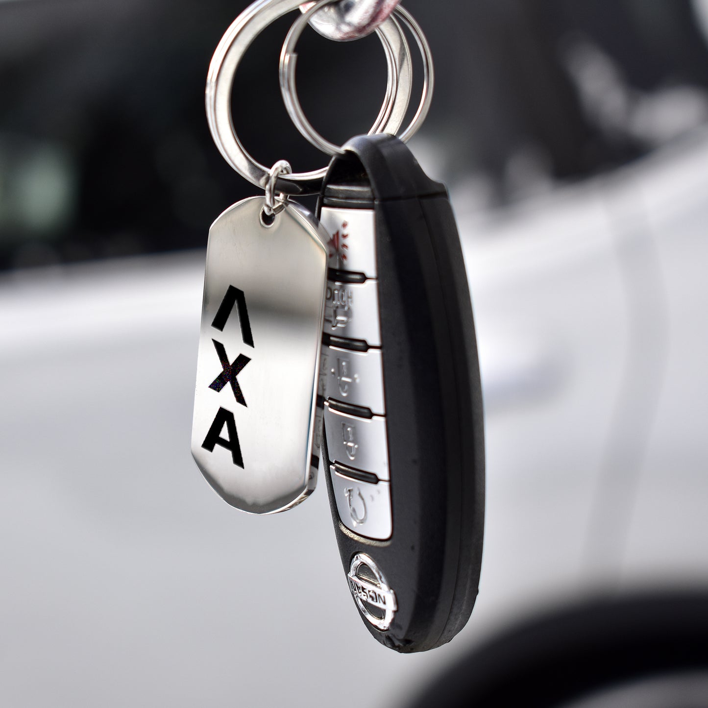 Lambda Chi Alpha Fraternity Keychain- Stainless Steel Dog Tag Design