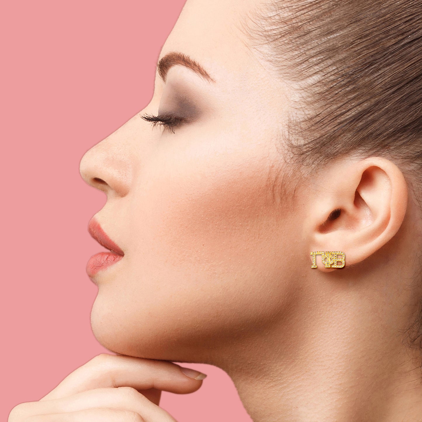 Sigma Kappa 18k Gold Plated Stud Earrings