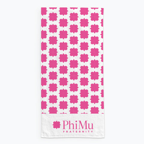 Phi Mu Beach Towel- Lightweight Brand Design