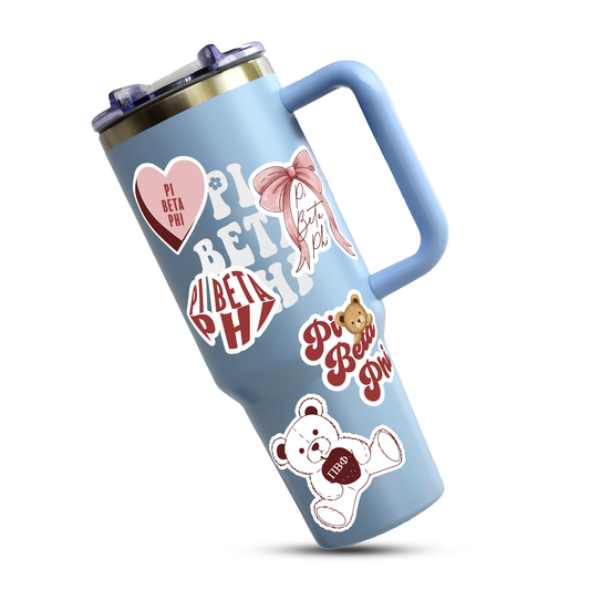 Pi Beta Phi Sticker Sheet- Teddy Bears and Sisterhood Love Theme