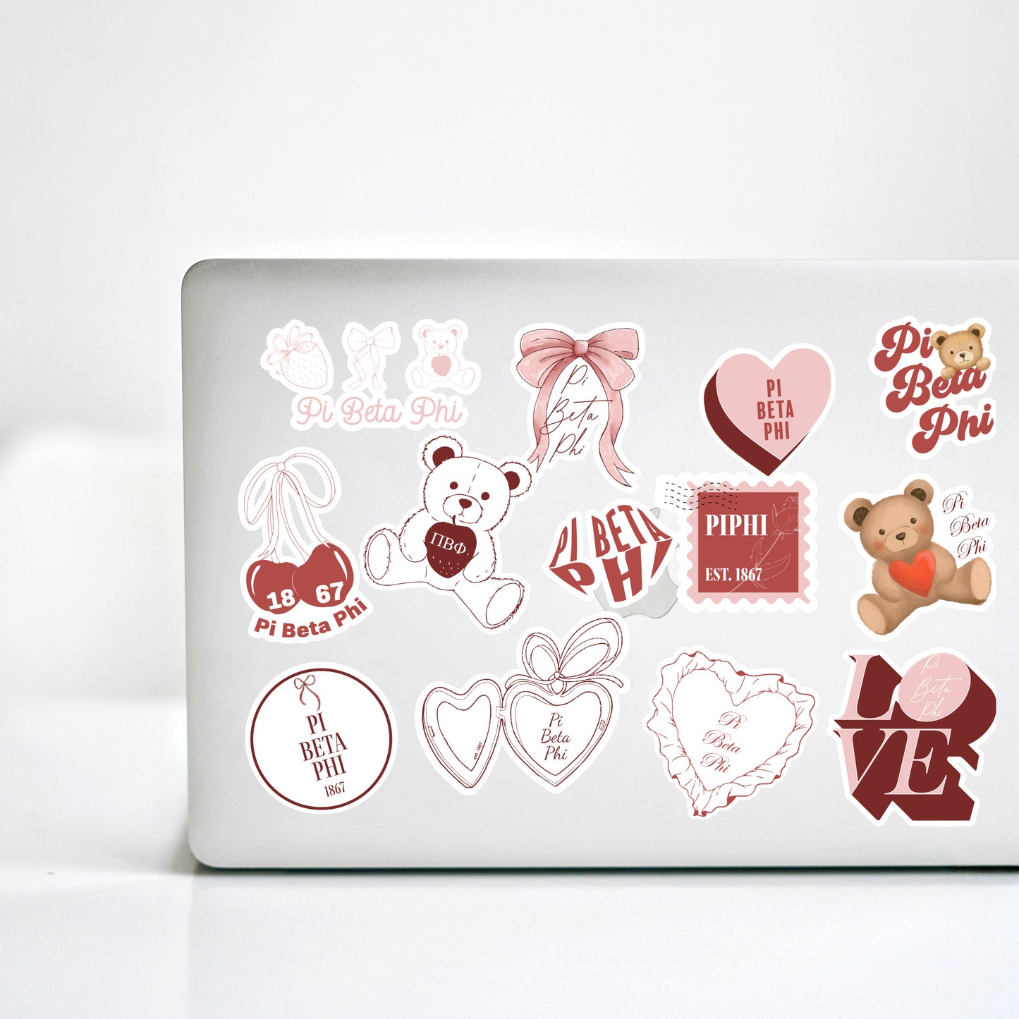 Pi Beta Phi Sticker Sheet- Teddy Bears and Sisterhood Love Theme