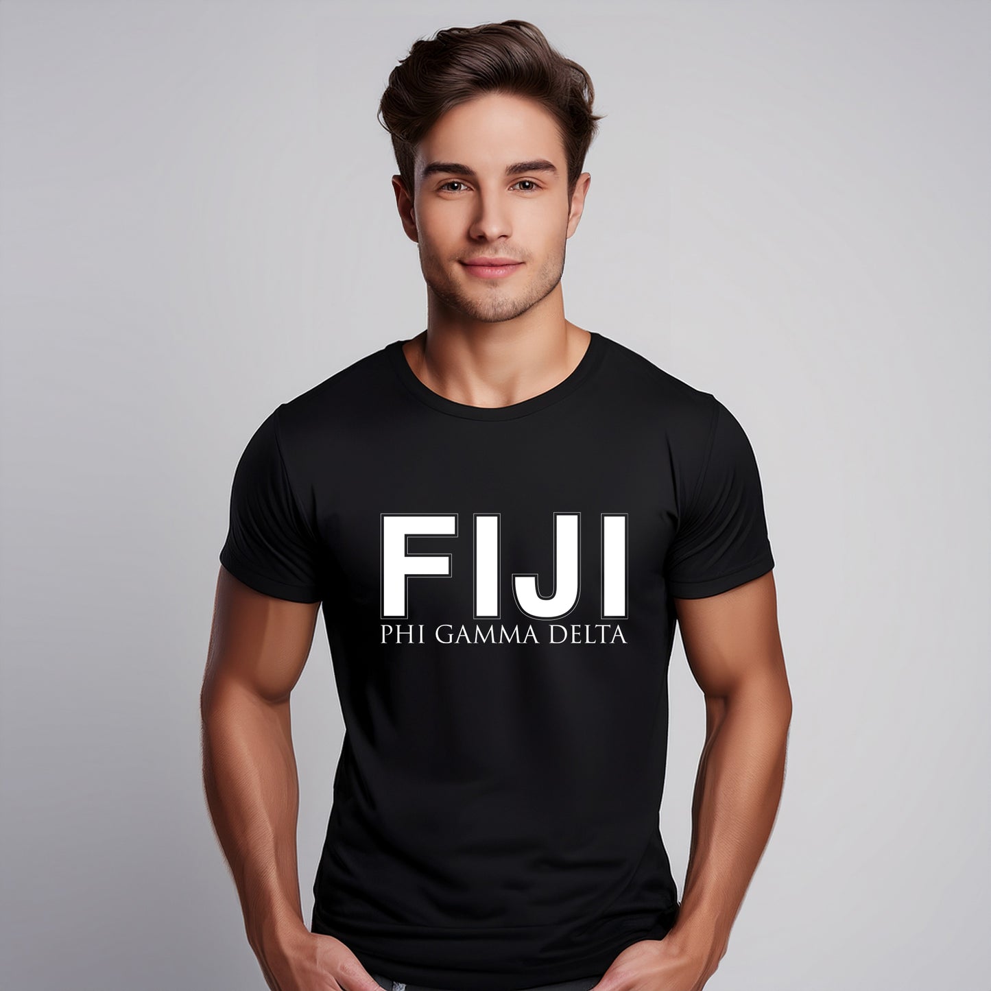 Phi Gamma Delta Fraternity T-Shirt- Varsity Greek Letters Design