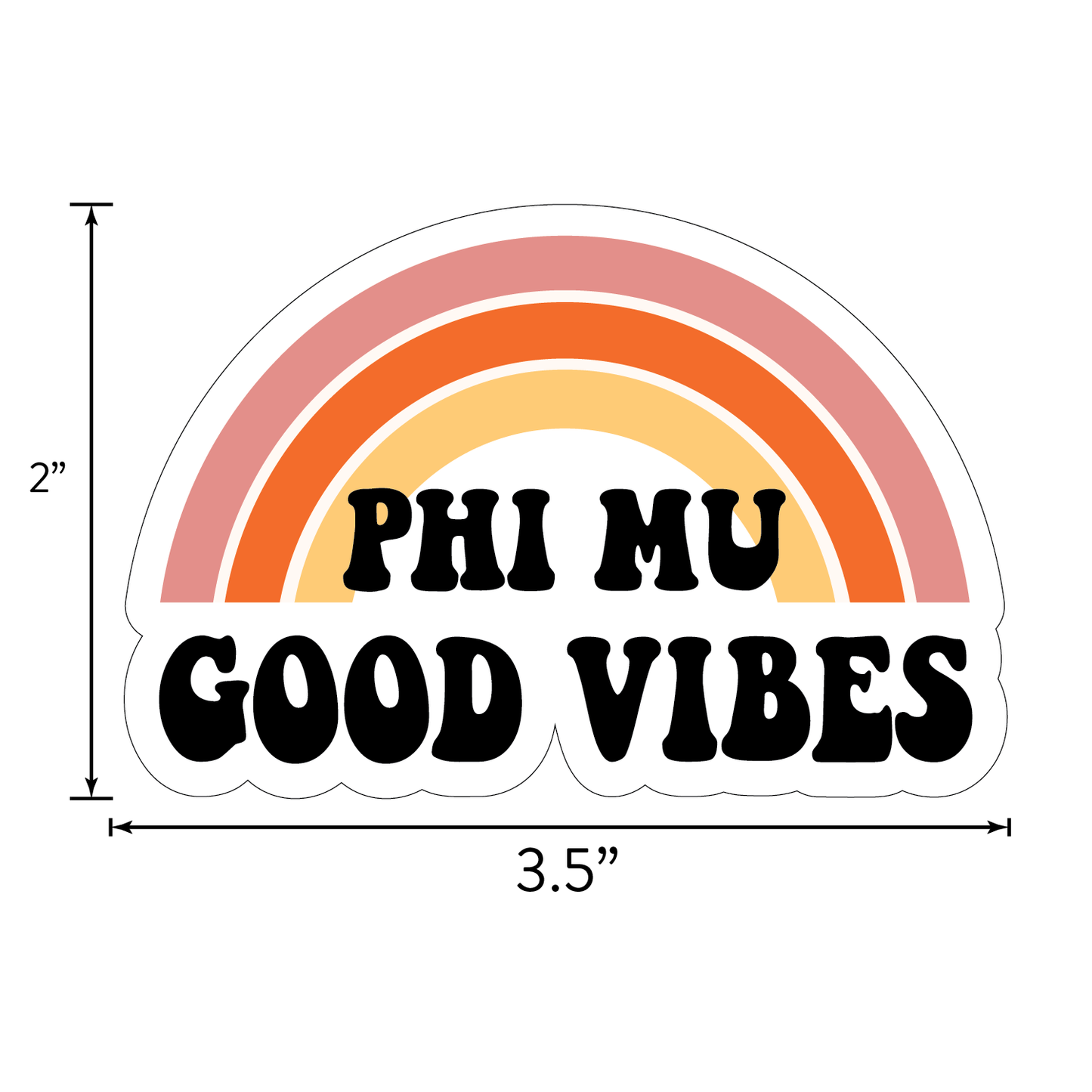 Phi Mu <br> Retro Sticker Sheet