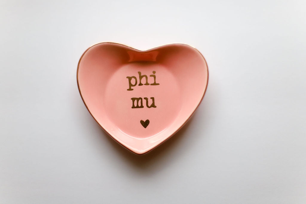 Sorority Shop Ceramic Ring Dish - Heart Shaped
