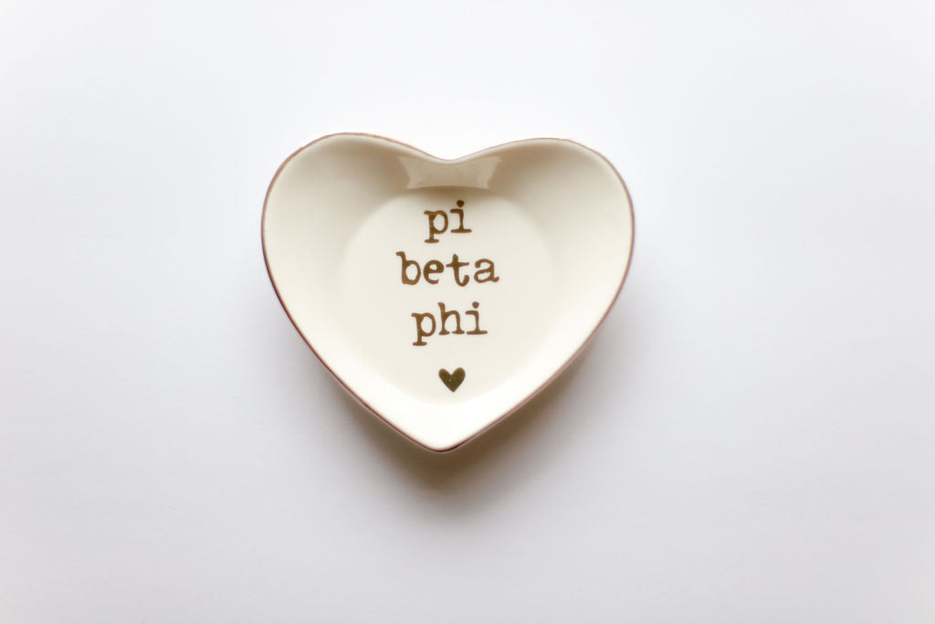 Sorority Shop Ceramic Ring Dish - Heart Shaped