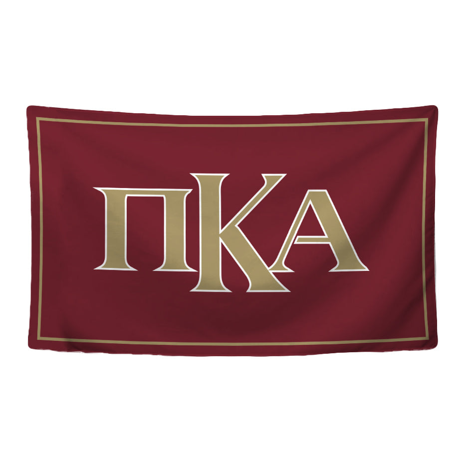 Pi Kappa Alpha Fraternity Greek Letters Flag, Two-Color Design