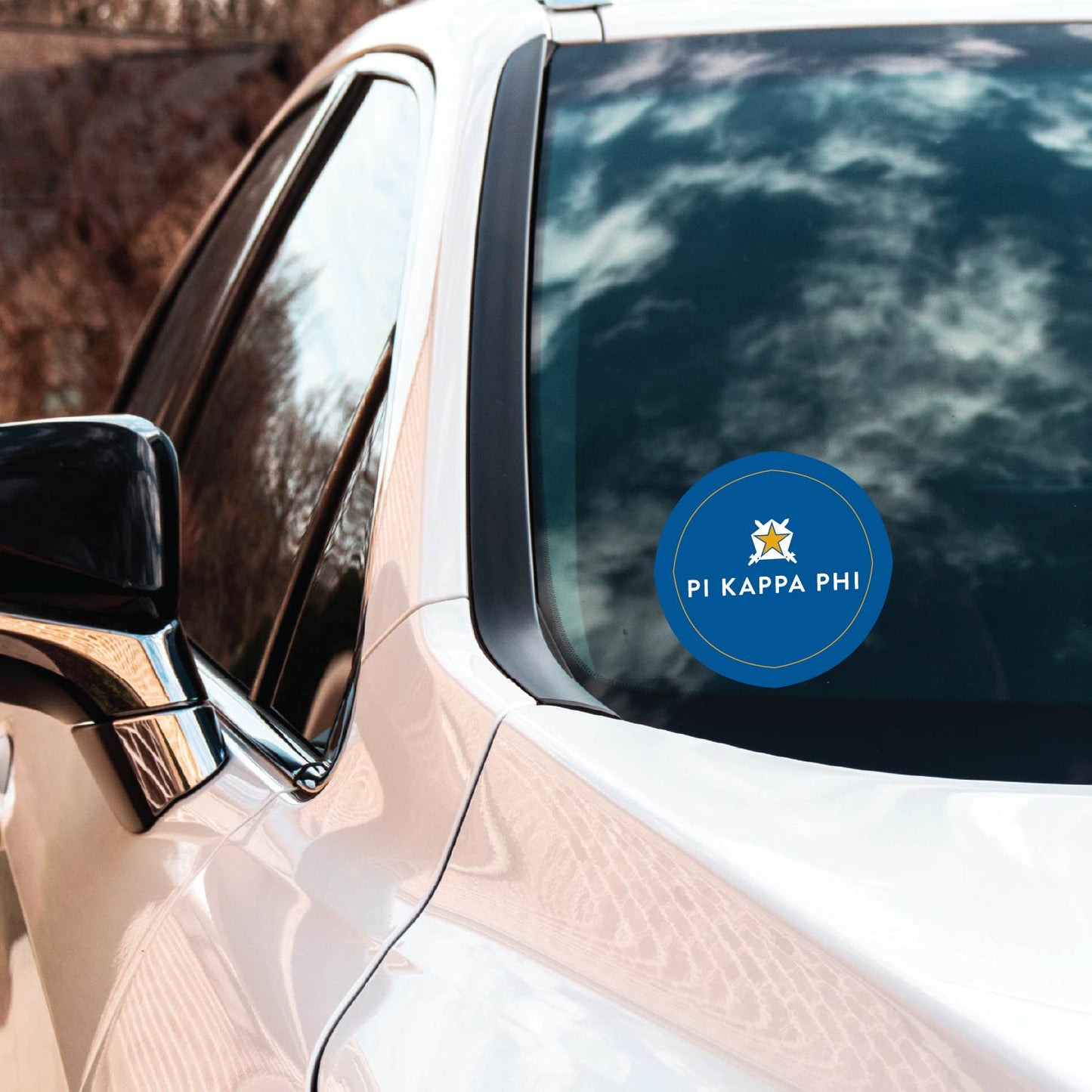Pi Kappa Phi Fraternity Car Decal Sticker- Full Color Circle Logo