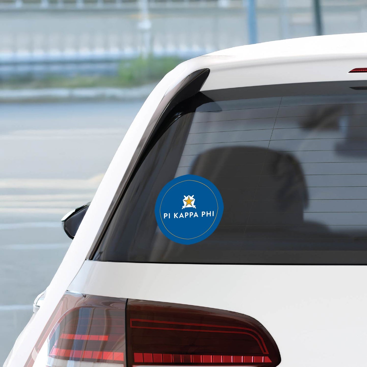 Pi Kappa Phi Fraternity Car Decal Sticker- Full Color Circle Logo