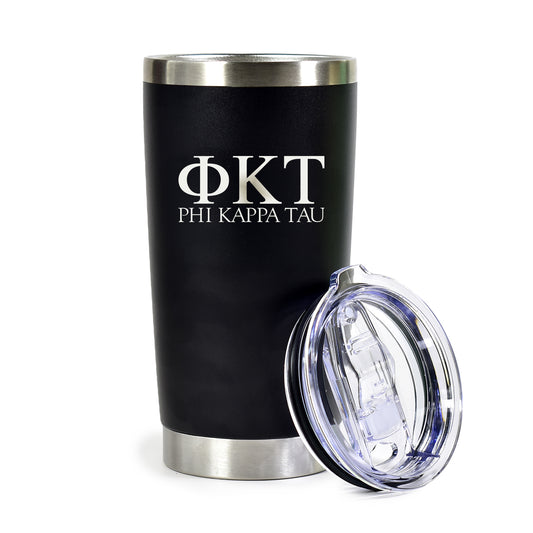 Phi Kappa Tau 20 oz. Insulated Tumbler with Greek Letters