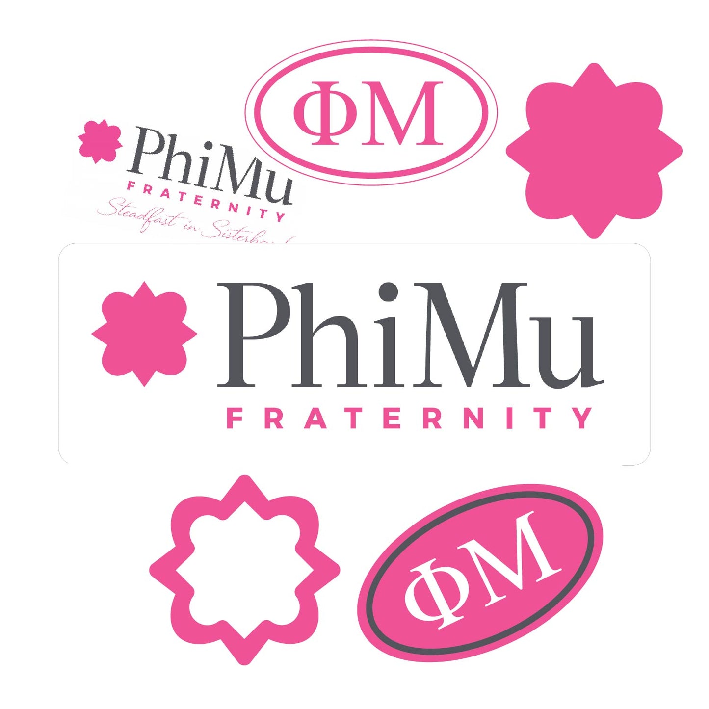 Phi Mu Sorority Sticker Sheet- Brand Focus