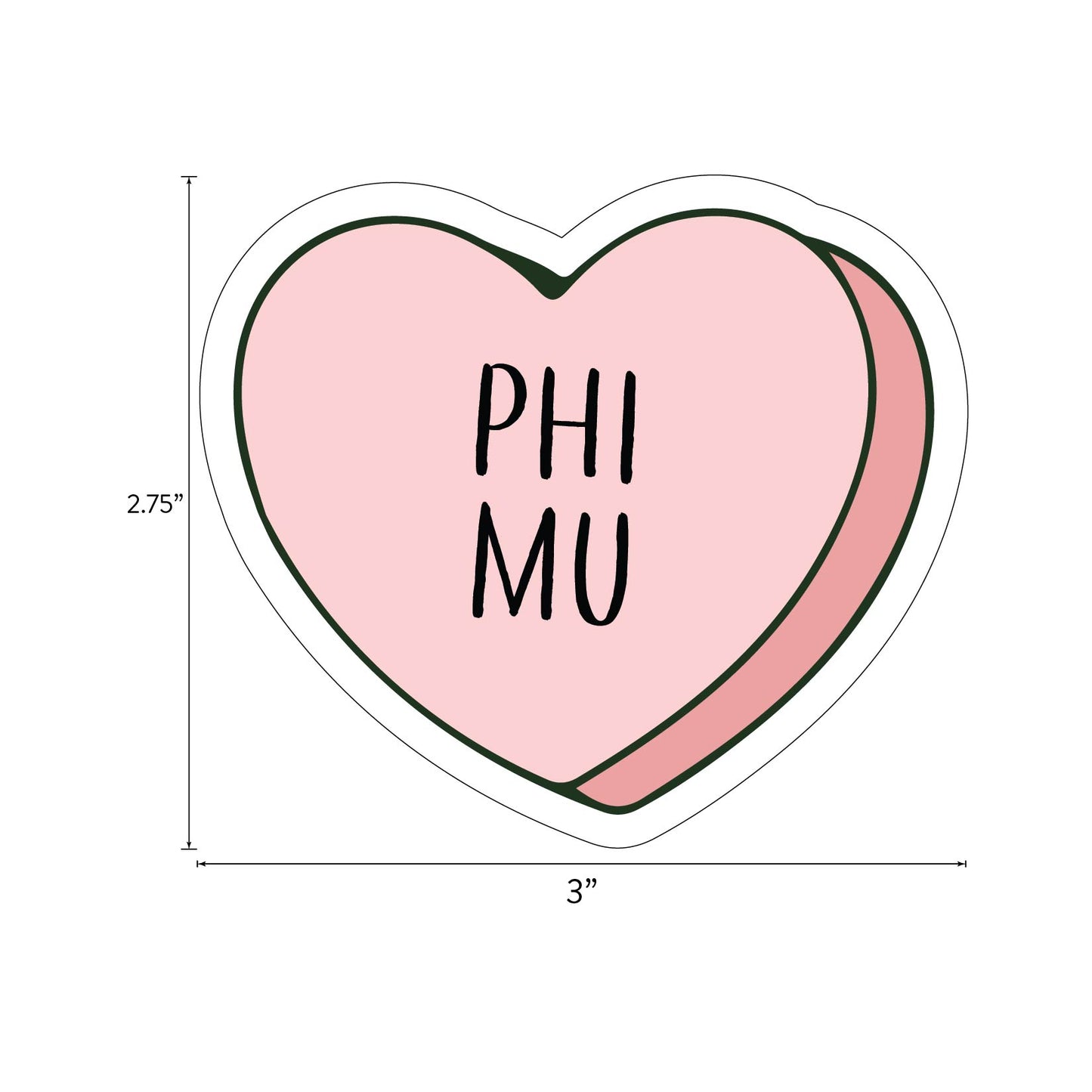 Phi Mu- Sticker Sheet- Love Theme
