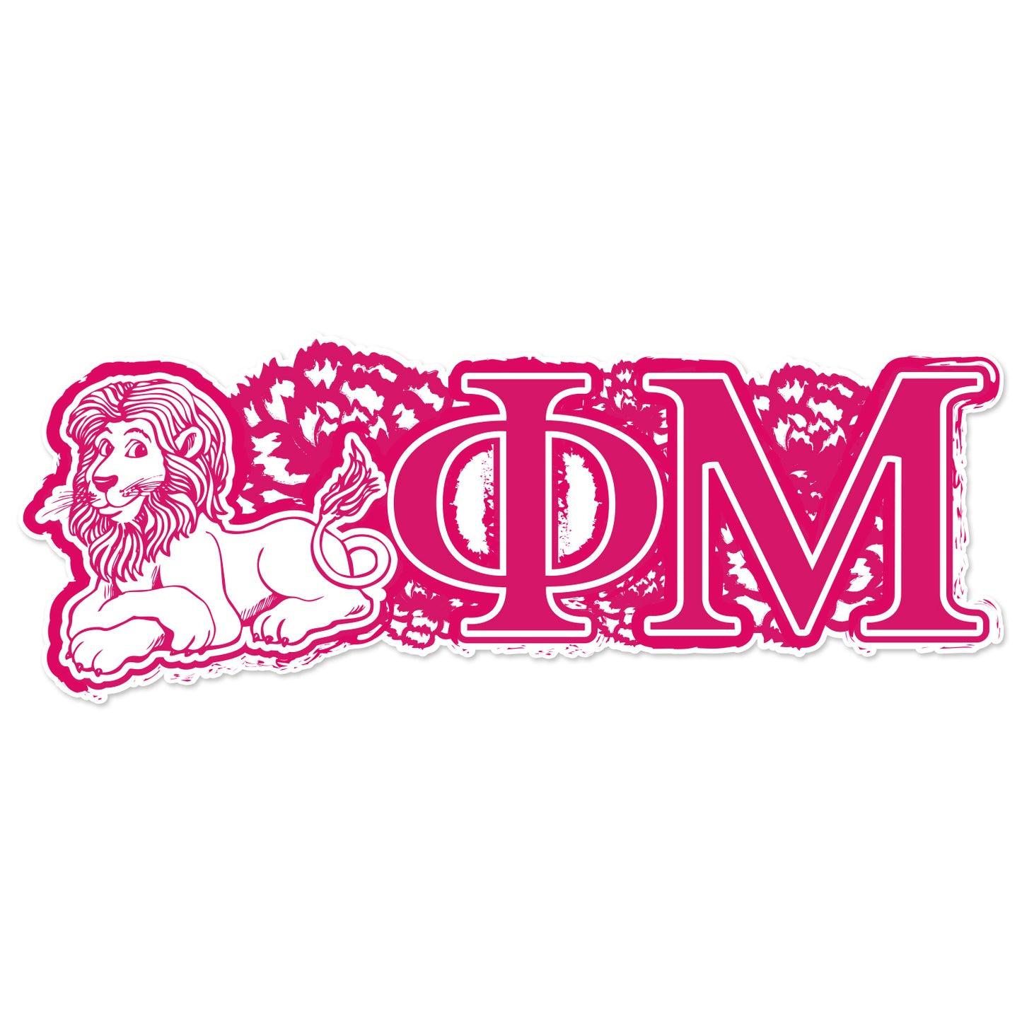Phi Mu Laptop Jumbo Sticker/Decal