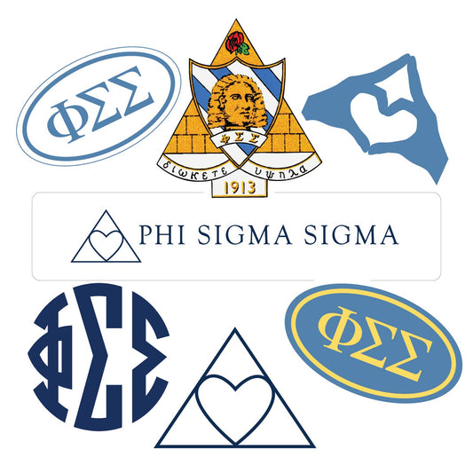 Phi Sigma Sigma Sorority Sticker Sheet- Brand Focus