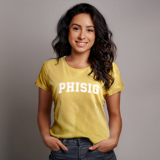 Phi Sigma Sigma Sorority T-Shirt- Varsity Design