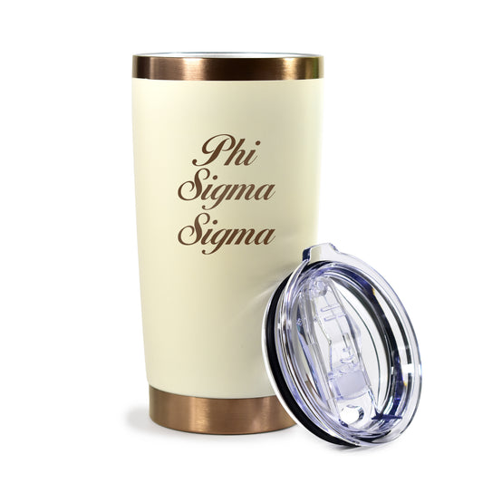 Phi Sigma Sigma 20 oz. Insulated Tumbler with Sorority Name