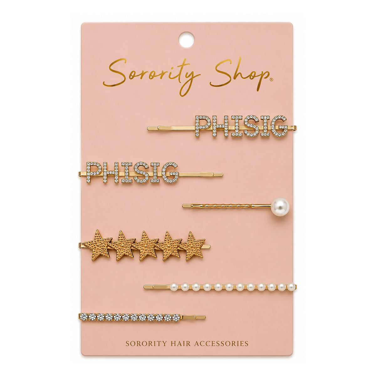 Phi Sigma Sigma Sorority Hair Clips