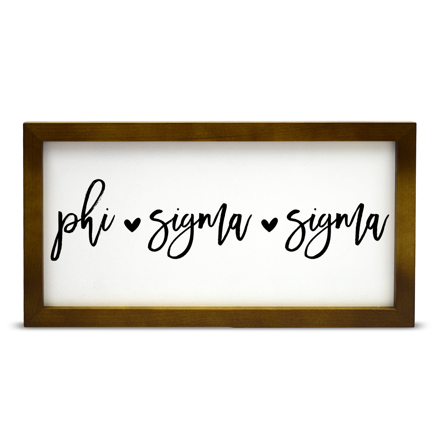 Phi Sigma Sigma Script Wooden Sign