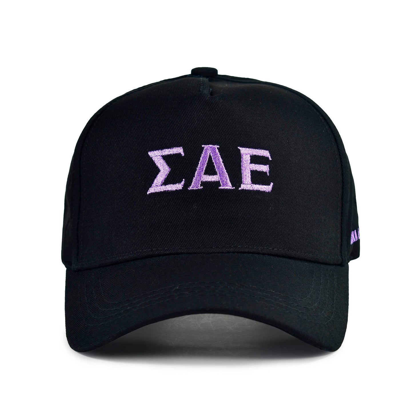 Sigma Alpha Epsilon Fraternity Baseball Cap- Brushed Cotton 5-Panel Black Hat