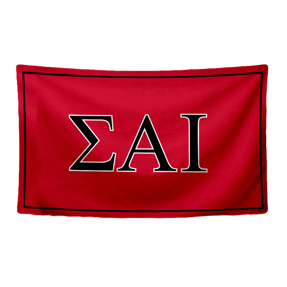 Sigma Alpha Iota Sorority Greek Letters Flag, Two-Color Design