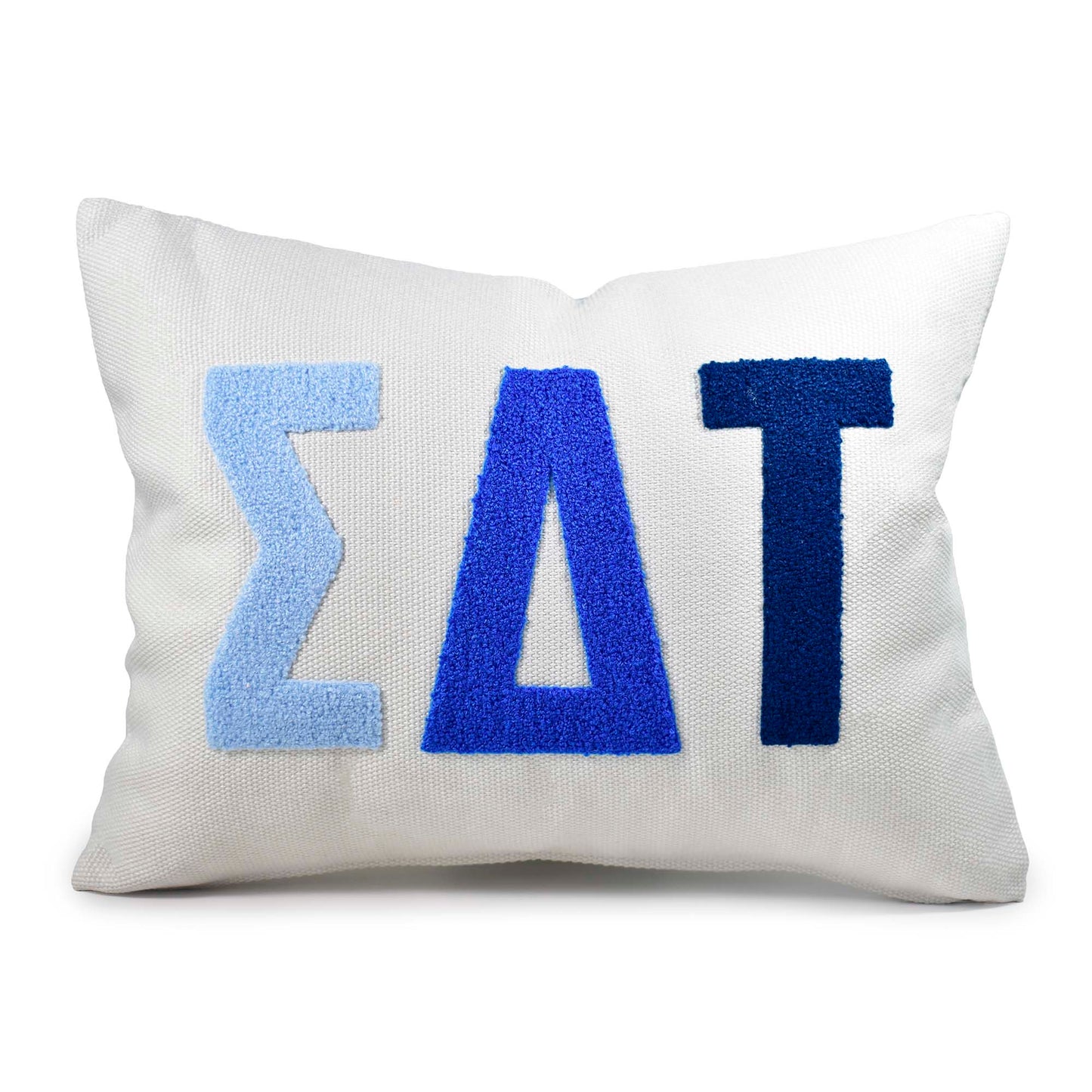 Sigma Delta Tau Pillow – Embroidered Plush Greek Letters Design