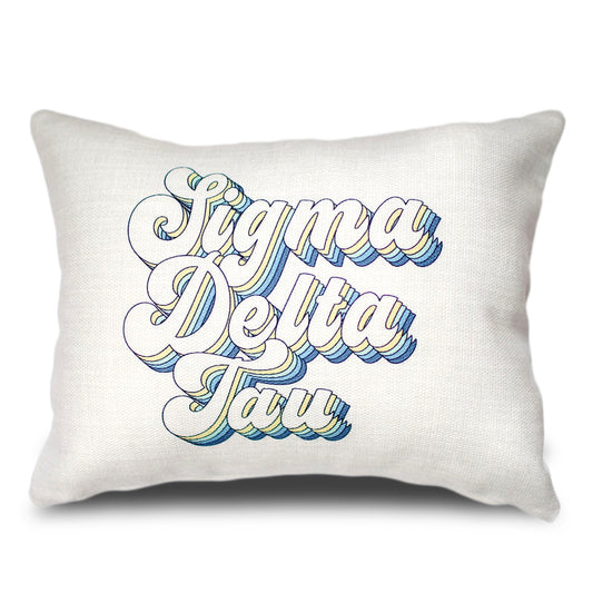 Sigma Delta Tau Retro Throw Pillow