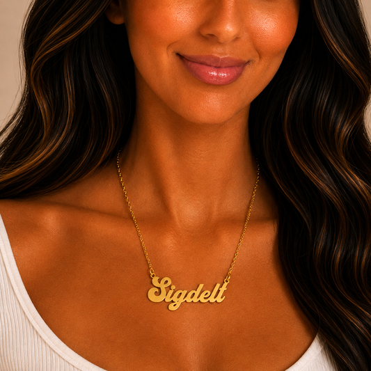 Sigma Delta Tau Retro Design Necklace