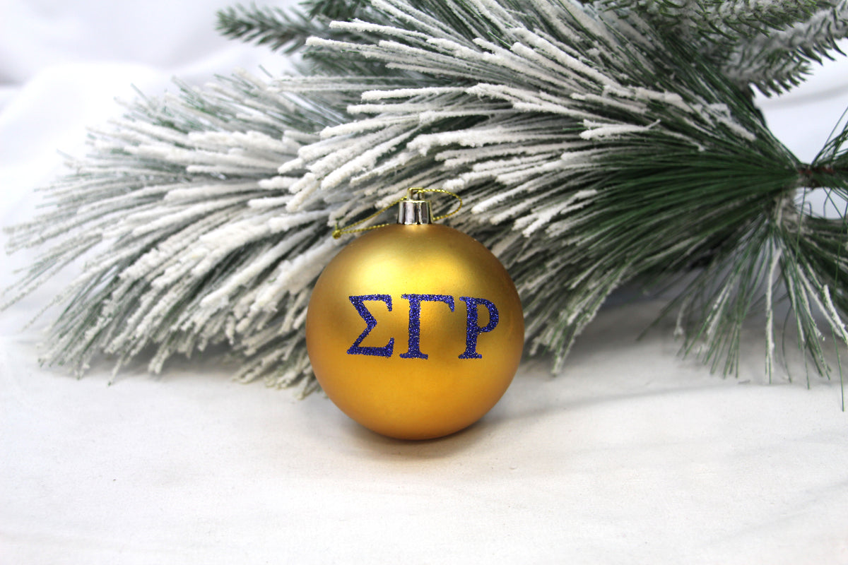 Sigma Gamma Rho Ornament- Glitter Ball Design