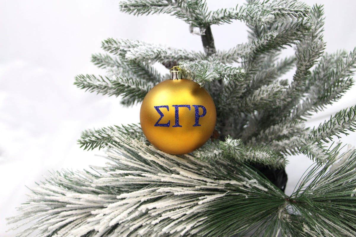 Sigma Gamma Rho Ornament- Glitter Ball Design