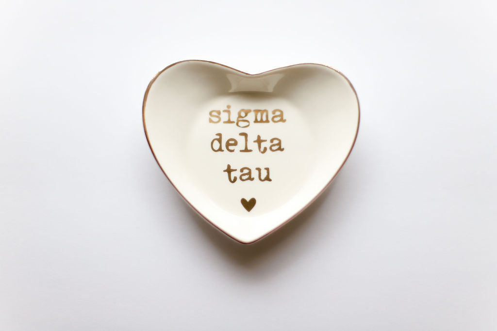 Sorority Shop Ceramic Ring Dish - Heart Shaped
