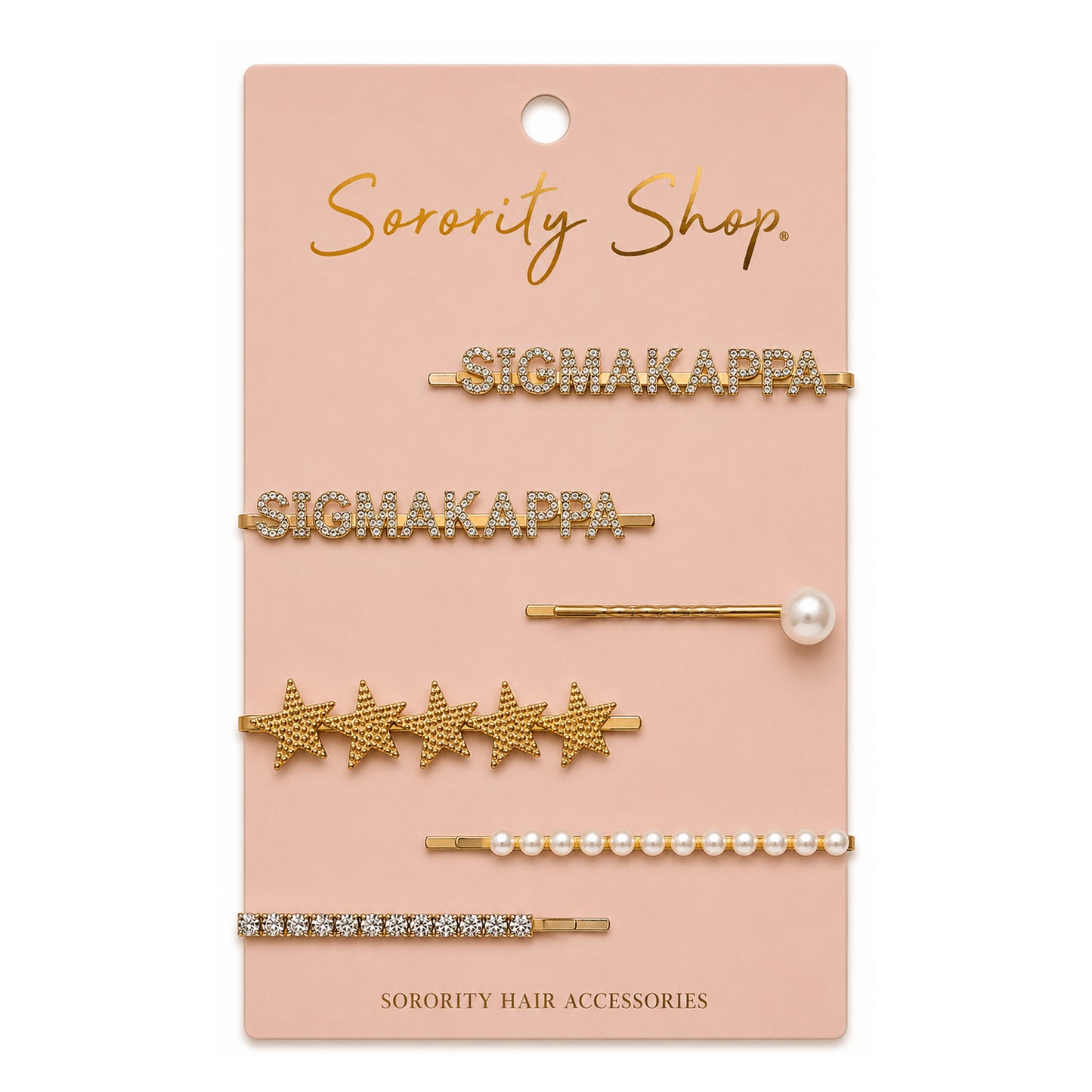 Sigma Kappa Sorority Hair Clips