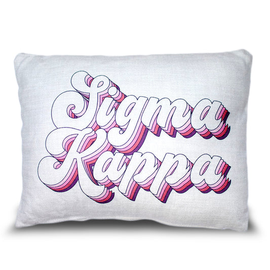 Sigma Kappa Retro Throw Pillow