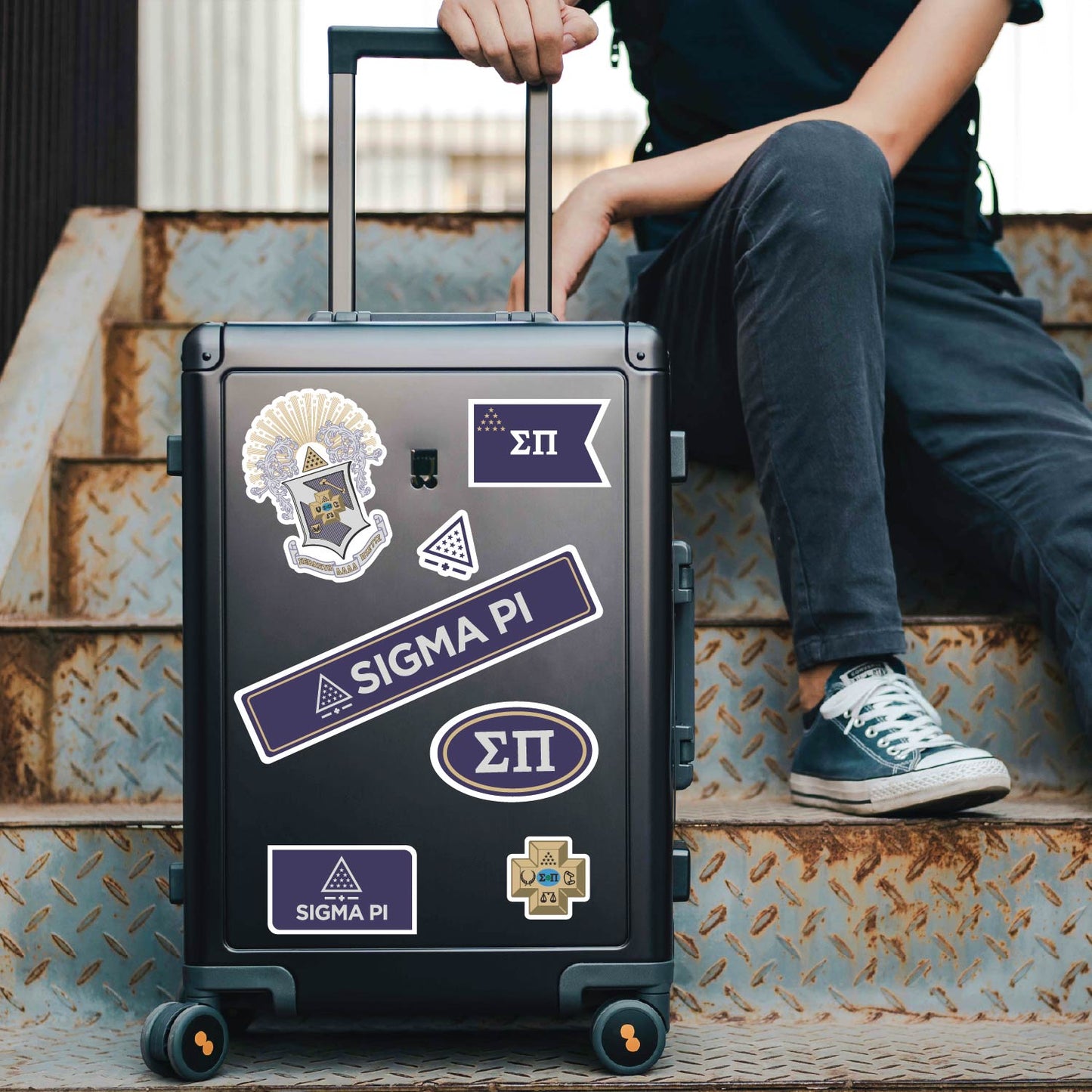 Sigma Pi Fraternity Sticker Sheet- Brand Focus